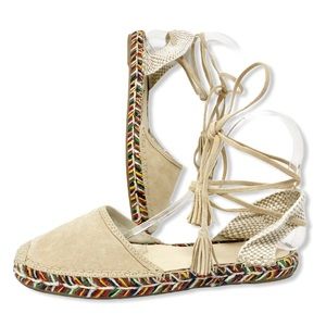 J. Crew Baja Espadrilles Sandals Lace Up Suede 9